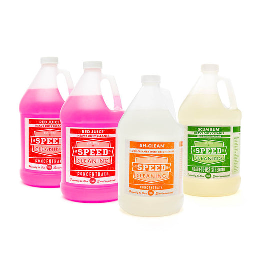 4 Gallon Bundle: Red Juice (2), Sh-Clean (1), Scum Bum (1)