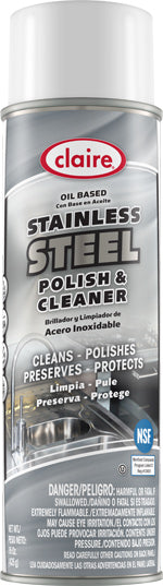Claire's Stainless Steel Polish &amp; Cleaner Aerosol (12-20oz Cans Per Case)