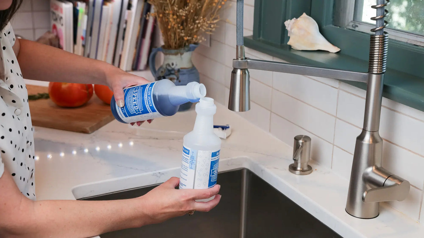 Blue Juice - Non Toxic Glass Cleaner | Polished Metals | Screens