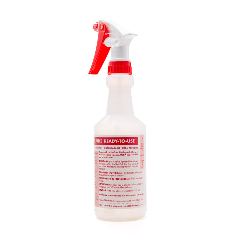 Red Juice Mixing Bottle (16 Oz) | With Sprayer